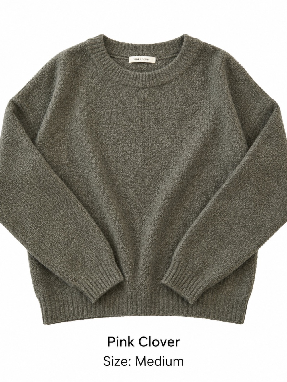 Pink Clover Olive Crewneck Sweater